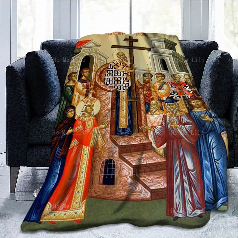 Фланелевое Одеяло с изображением Иисуса Христа греческих иконок возвышения