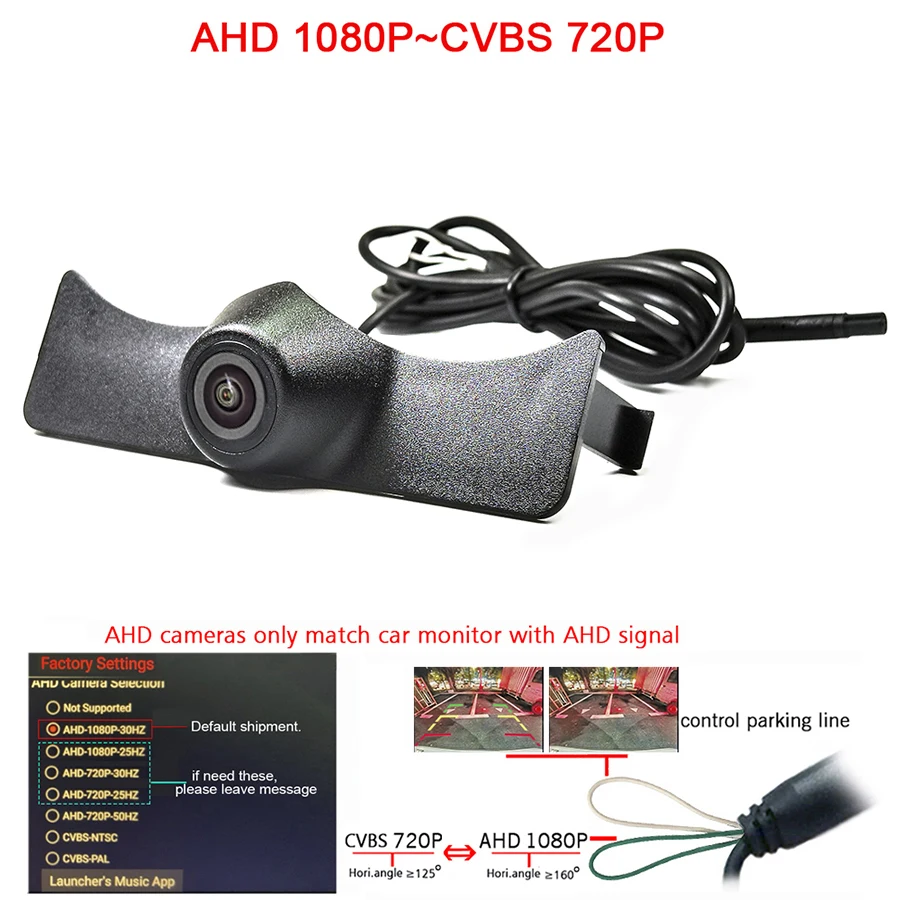 180deg fisheye 1920*1080P AHD Car Front view camera for Audi A4L 2020 2021 parking camera night vision waterproof CVBS HD 720P 180deg fisheye 1920*1080P AHD Car Front view camera for Audi A4L 2020 2021 parking camera night vision waterproof CVBS HD 720P
