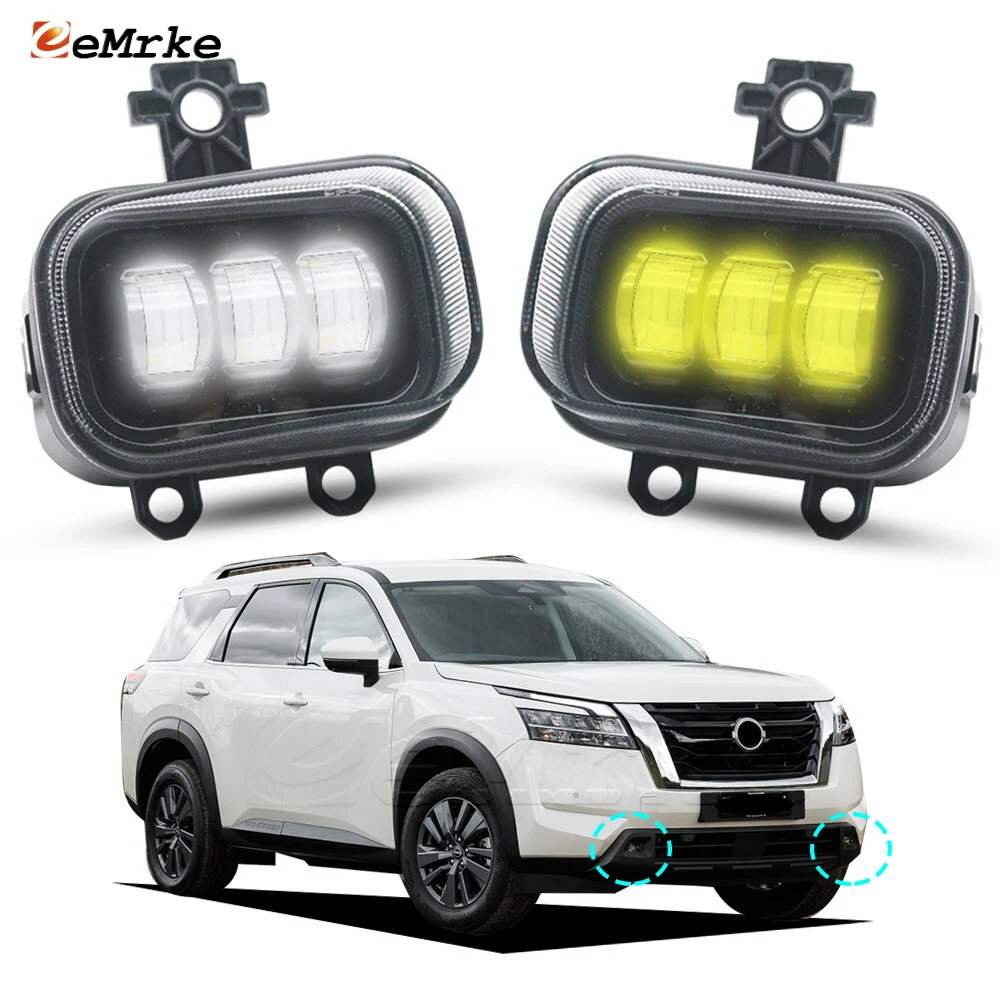 2 светодиодных противотуманных фар в сборе для Nissan Pathfinder 2022 2023 Автомобильные фары