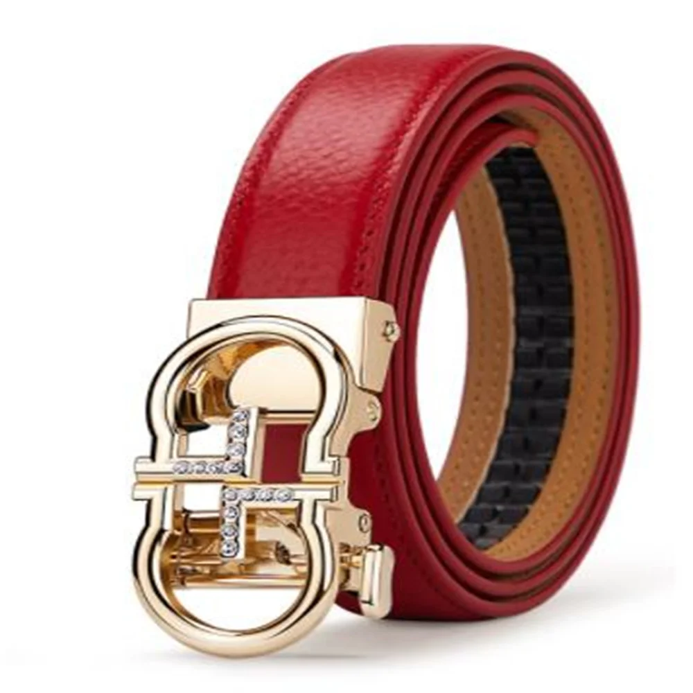 WILLIAMPOLO 2023 new style Genuine leather WoMen Belt Fashion alloy high quality luxury cowhide casual business Automatic Buckle