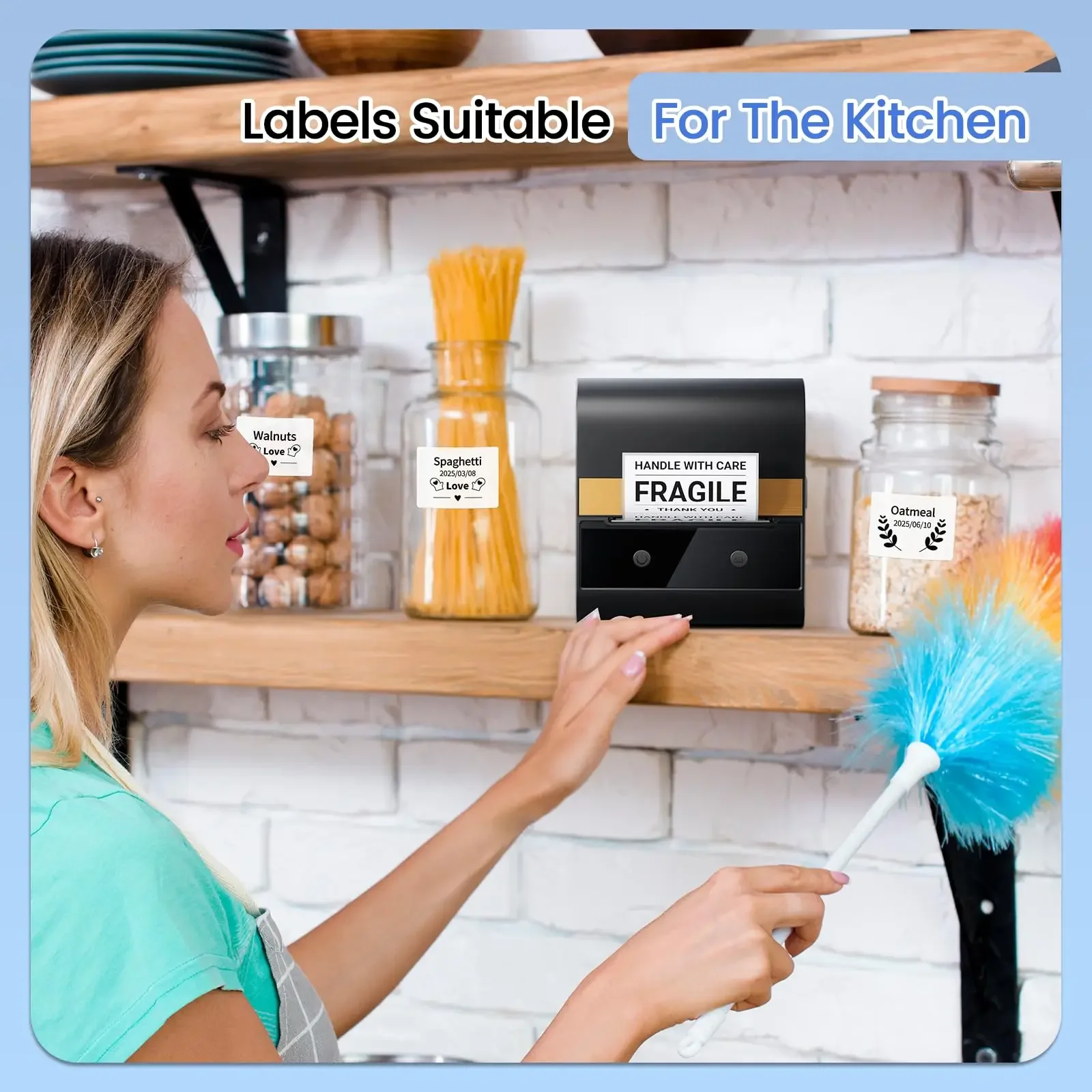 White Sticker Thermal Transparent Label Waterproof Oil-proof Friction-resistant for E210/P50/M110 For Office Home Kitchen School