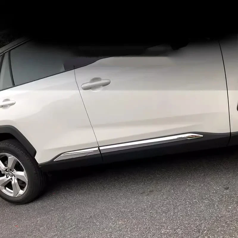 Хромированный молдинг двери подходит для Toyota RAV4 2019-2023 защита от царапин боковые