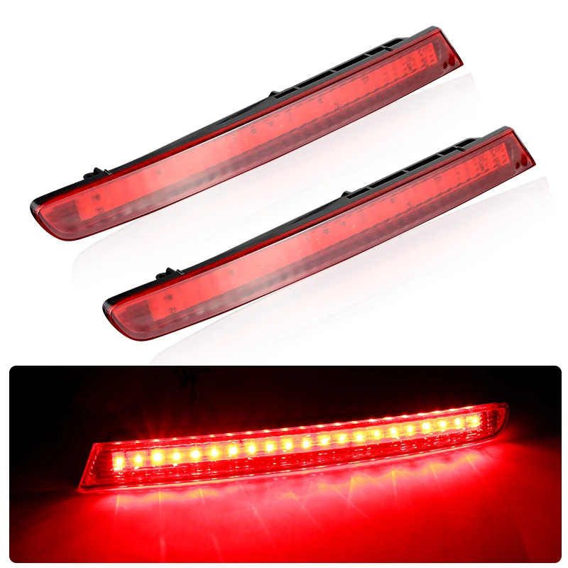 

1 пара OEM красных линз для водителя/пассажиста, светодиодные отражатели бампера, задние противотуманные фары для Ford Explorer 2011-2015 гг.