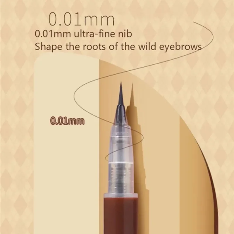 Waterproof Liquid Eyebrow Pencil Easy To Color Sweat-proof Pen 0.01MM Ultra Thin Head Eye Makeup Cosmetic