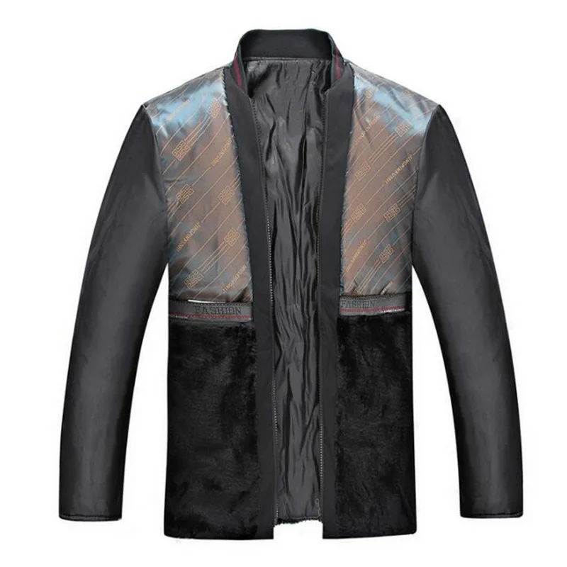 winter warm jacket men coat Cotton clothes Removable liner fur collar Short down jacket thick Plus velvet Middle-aged b292