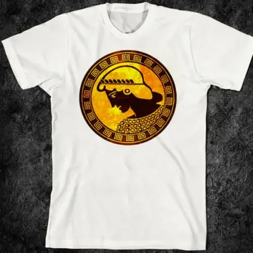 Футболка Greek Spartan Roman Gladiator Spartacus 300 Conan War Athena 100% хлопок с круглым вырезом и коротким