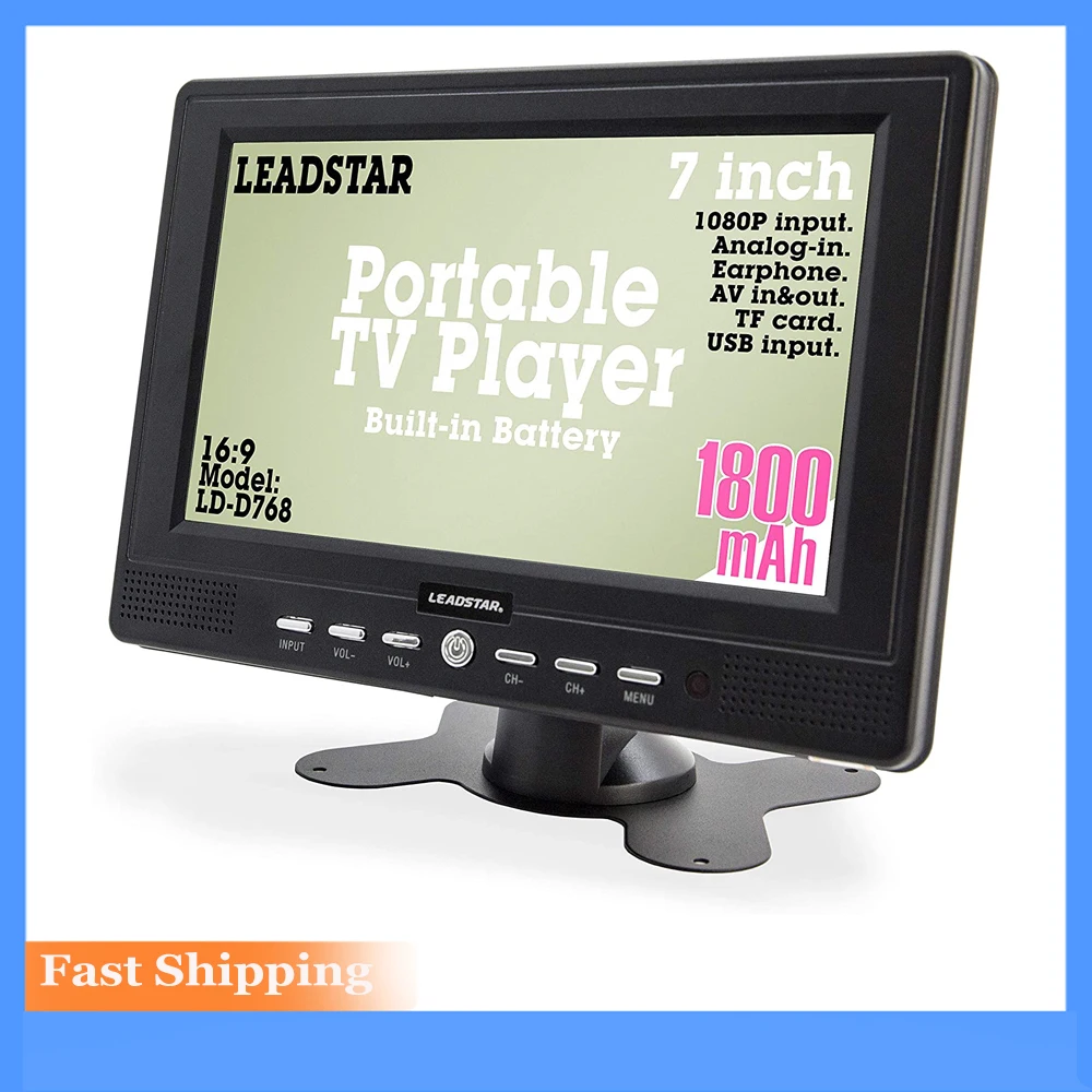 7-дюймовый портативный TV DVB-T2 ATSC цифровой телевизор и аналоговый мини-Телевизор TFT