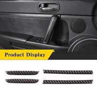 for mazda mx 5 2009 2014 real carbon fiber soft auto door handle armrest trim sticker car interior modification accessories