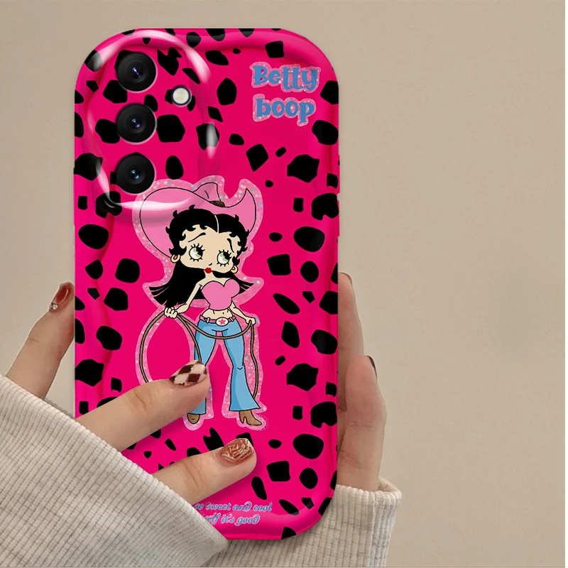 Чехол с леопардовым принтом Sexy Girl Luster 3D Wave для Samsung Galaxy A54 A34 A24 A14 A13 A53 A33 A73 A23 A52 A52S A32