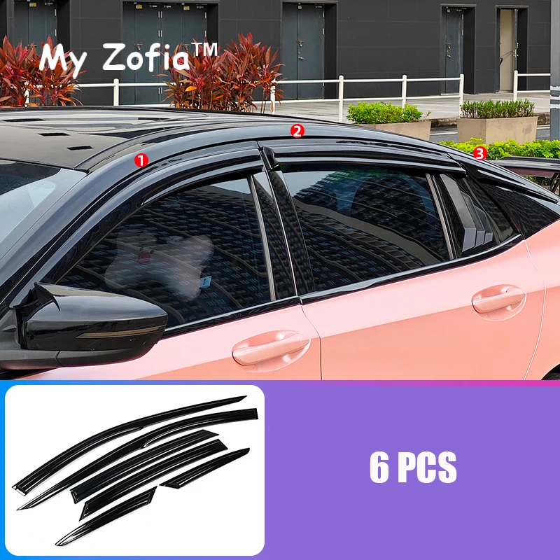 

Для нового DODGE Attitude GT GAC Empow 2024 2025 Дефлектор бокового окна автомобиля Козырек Погодные щитки Солнцезащитные ограждения от дождя Автоаксессуары