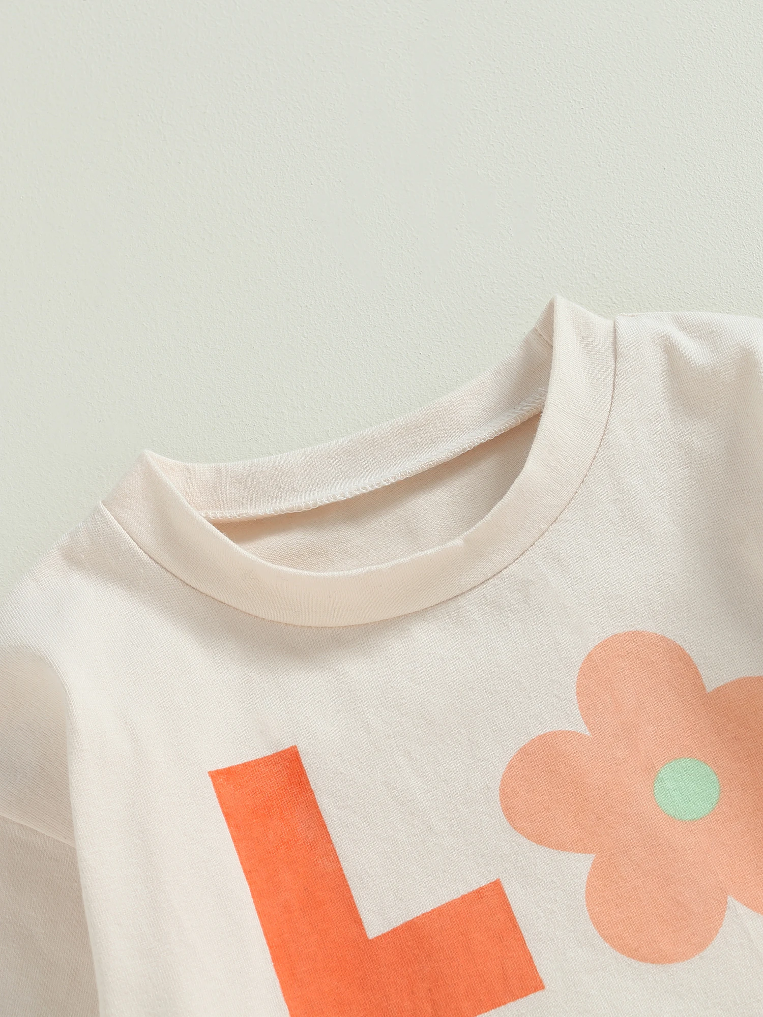 

Infant Toddler Baby Girl Outfits Flower Print Sweatshirt Long Sleeve T-Shirt Tops Pants Set 2Pcs Fall Clothes (Apricot 2-3