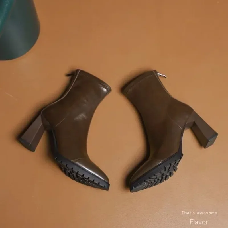 AJGS женские ботильоны на высоком каблуке с острым носком пикантные модные