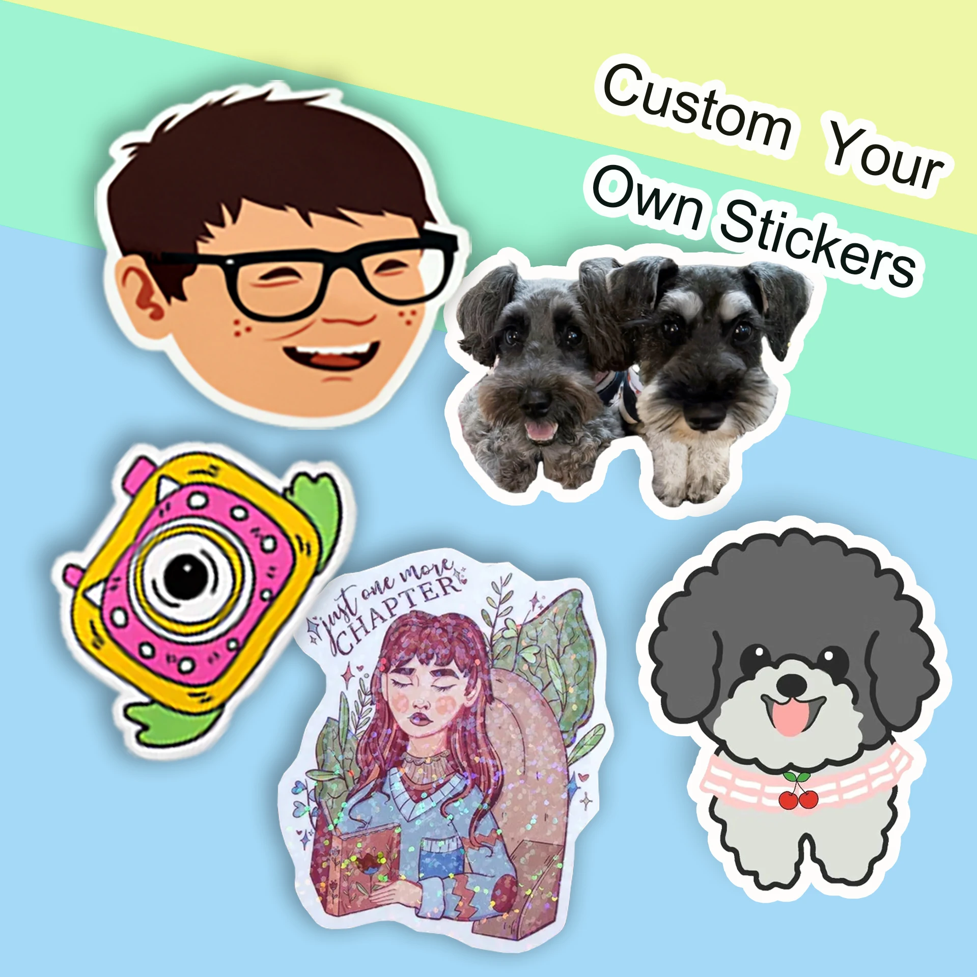 

Персонализированные наклейки из ПВХ 50 шт