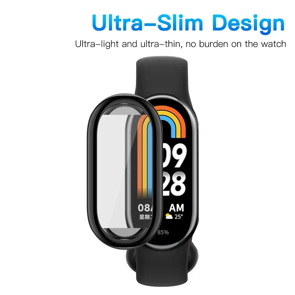 Фото Мягкий силиконовый чехол из ТПУ для Xiaomi Mi Band 9, защитный чехол с полной защитой экрана от падений, аксессуары для ремешка Xiaomi Mi Band 9/8 №5