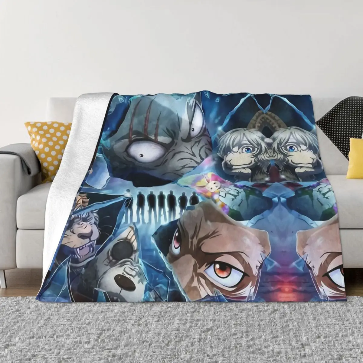 

Beastars серая Волк и белый кролик крест серии Love сезон портативные теплые Пледы для постельных принадлежностей путешествия