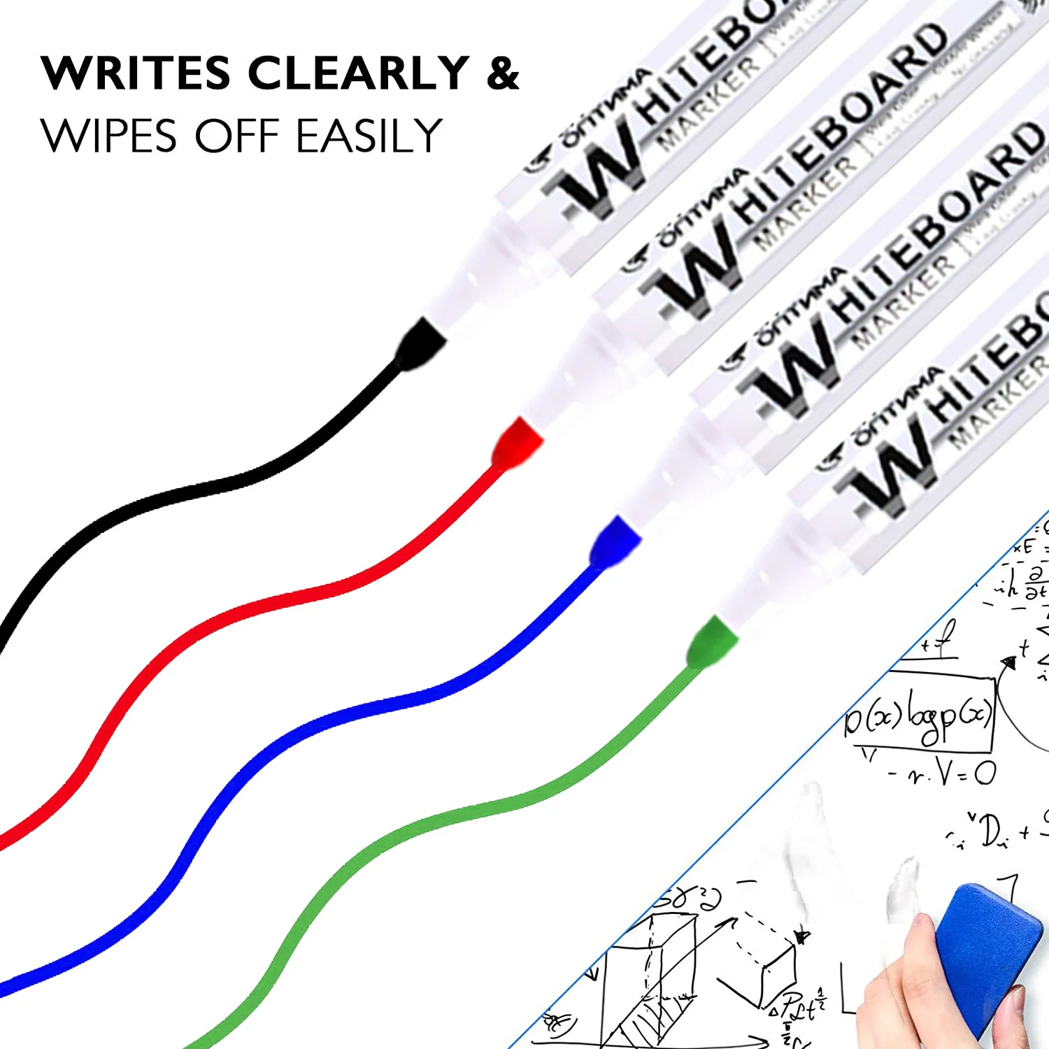 4 шт./набор фломастеры с черными синими красными и зелеными чернилами