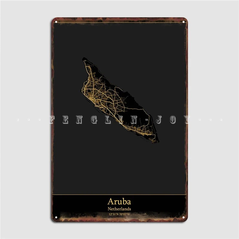 

Aruba Netherlands Metal Plaque Poster Kitchen Wall Pub Designing Wall Plaque Tin Sign Posters