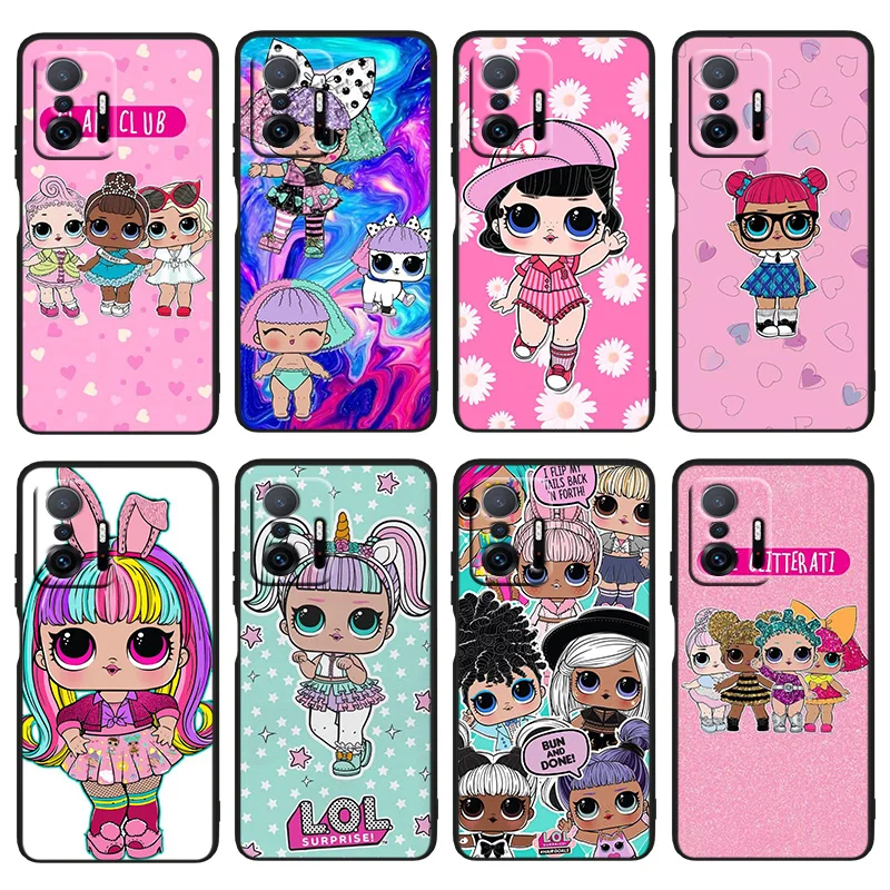 

L.O.L. SURPRISE For Xiaomi Mi 12 12X 11T 11i 11 10T 10 9T 9SE 9 A3 CC9E Pro Ultra Lite Black Silicone Phone Case
