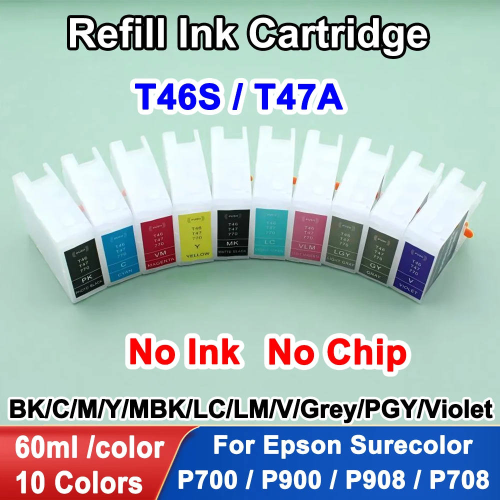 Картриджи для принтера Epson Surecolor P700 P703 P704 P708 P900 P903 P904 P908 60 мл