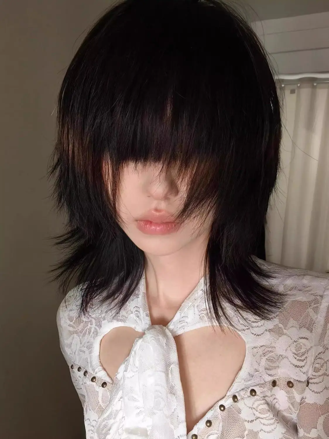 Genayooa Harajuku Кружевная футболка Женские укороченные топы на шнуровке Y2k Винтажные