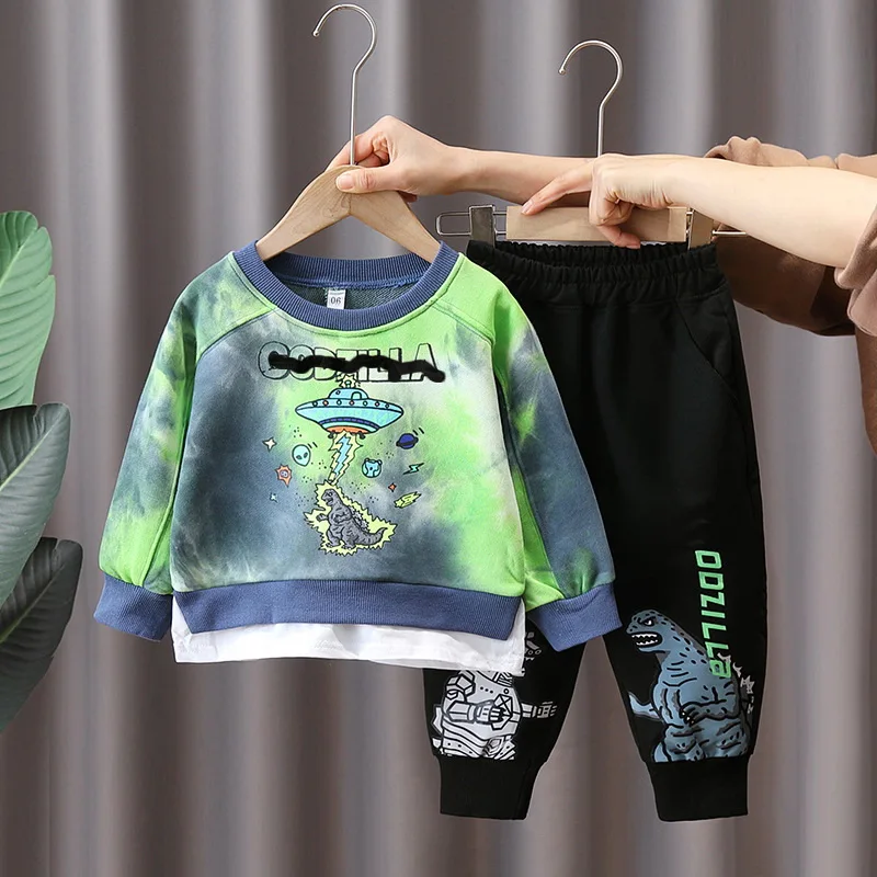 

Baby Boys Sets Toddler Patchwork Sweatshirt+Pants 2pcs Spring Autumn Children Sport Suit Kids Outfits for Girls Tracksuit 2-11Y