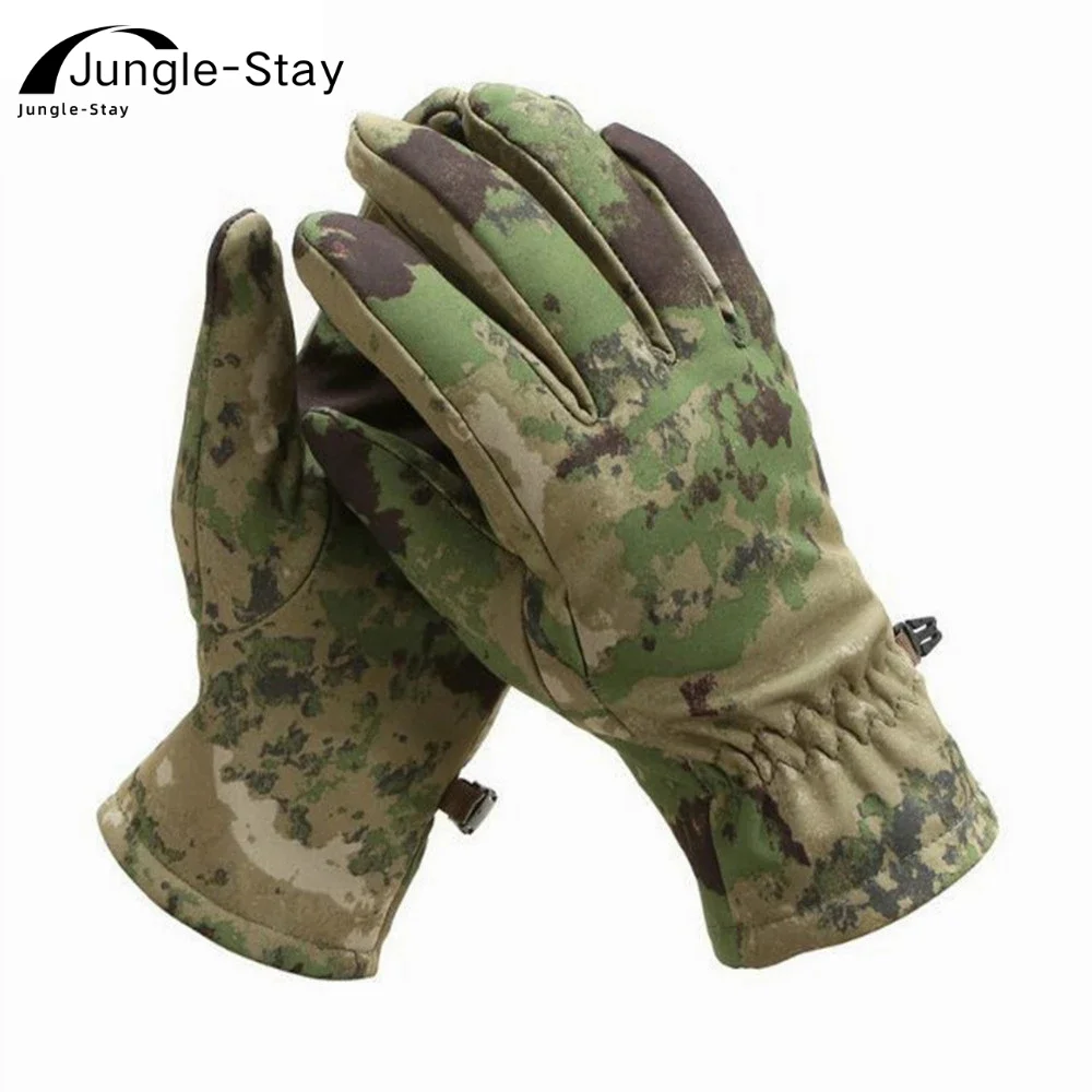 

Outdoor Tactical Keep-Warm Soft Shell Gloves Shark Skin Windproof Fleece Riding Gloves Military Combat Sniper Full Finger Gloves