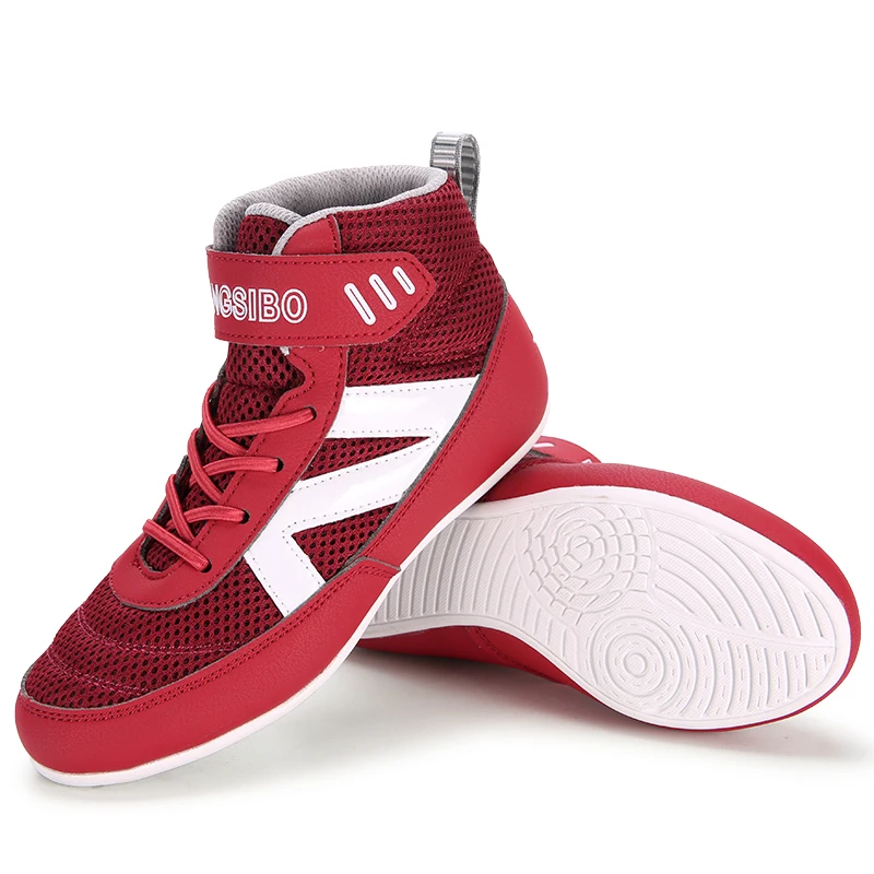 

Professional Children Boxing Shoes Boy Good Quality Wrestling Boots Kids Mesh Breathable Kids Shoes For Boy Gym Wrestling Shoes
