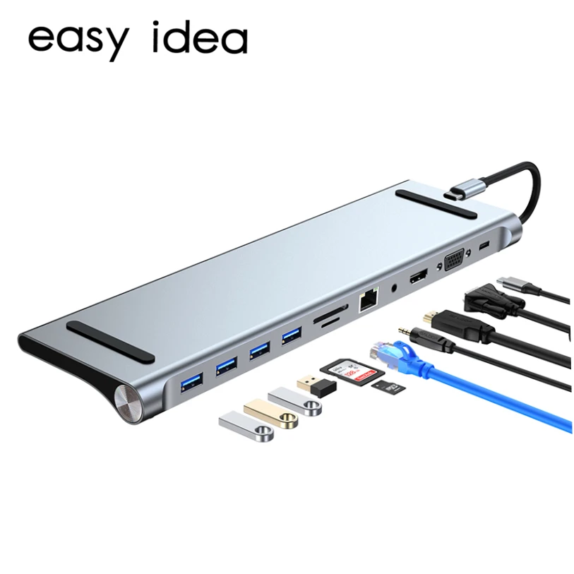 USB-концентратор Разветвитель USB 3 0 OTG Type C кардридер HDMI PD все в 1 сетевой хаб для MacBook