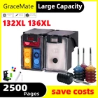 Картридж с чернилами GraceMate 132 136XL для HP 132 136 hp132 HP Officejet 6213 5443 D4163 Photosmart 2573 C3183 1513 PCS1513