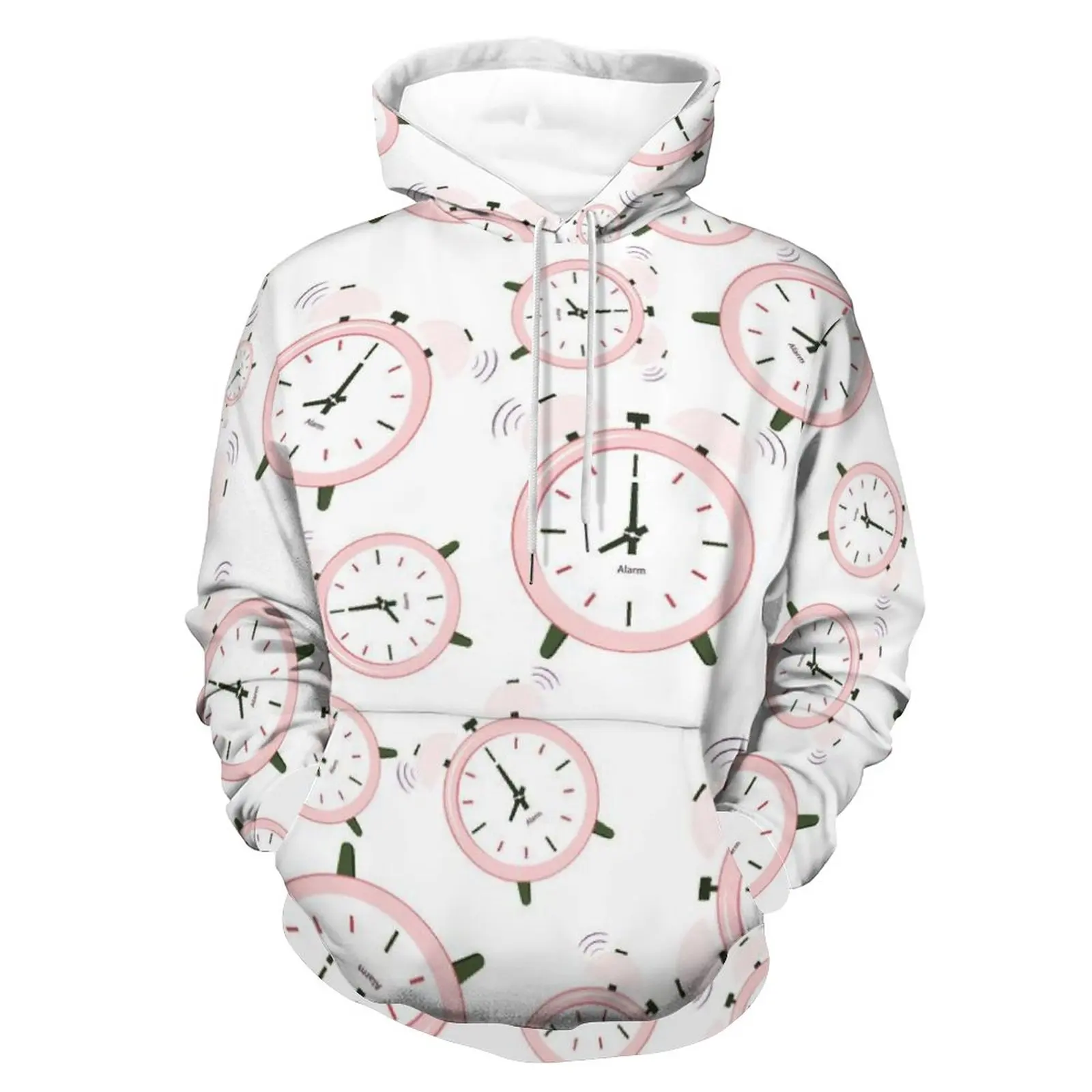 

Time Clock Graphic Men Women Hooded Sweatshirt 3D Printed Novelty Long-Sleeved Leisure Pullover Drawstring Fashion Hoodie