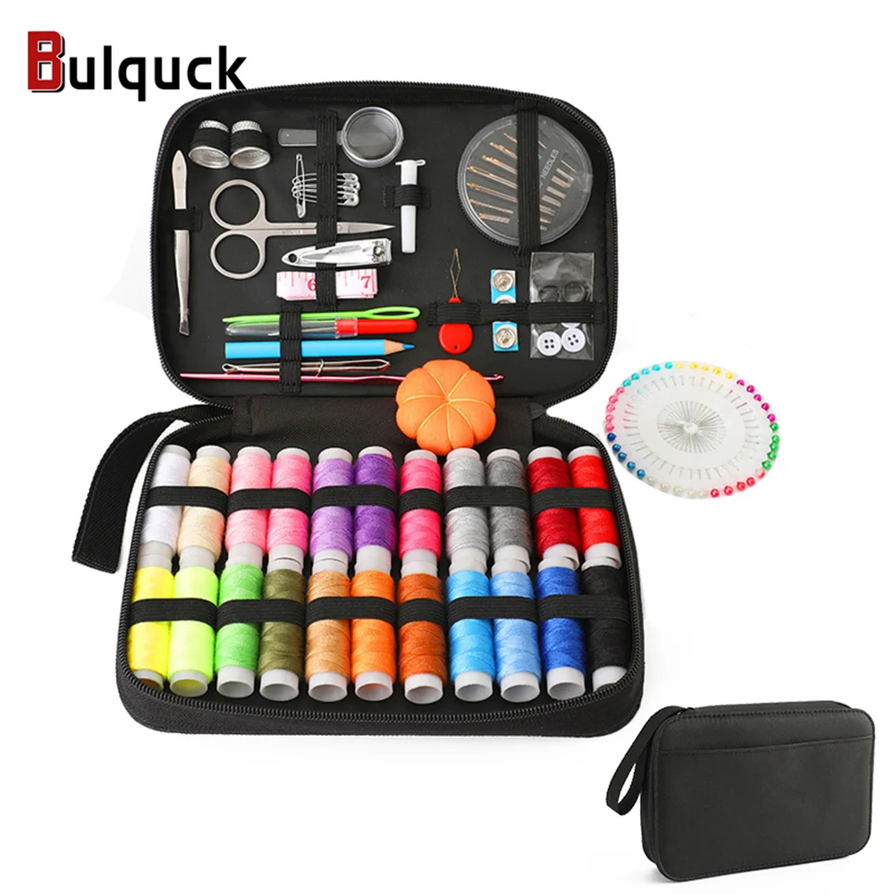 

122pcs Sewing Kit Sewing Box DIY Needlework Embroidery Thread Hand Quilting Stitching Home Travel Portable Sewing Knitting Tool