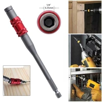 electric drill socket adapter 14 hex shank self locking quick release screwdriver extension bar bits power tools