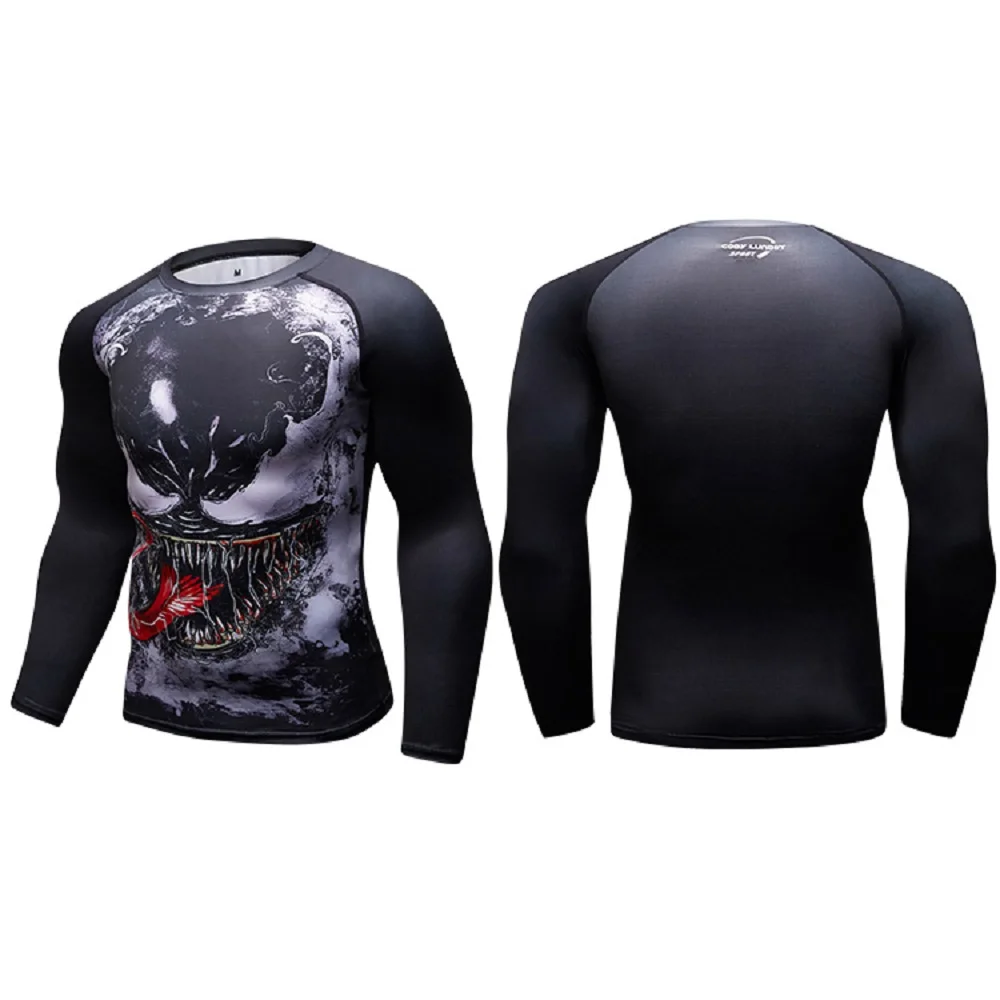 Cody Lundin Men Compression jiu jitsu kimono Rasgguard Sports Sublimated t-shirts Polyester Spandex Boxing Training  Clothing images - 6