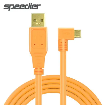 Фото Оранжевый Кабель USB 2,0 к Micro USB 5Pin, высококачественный кабель камеры A7S2 A7S A7R a7M, фотокабель на линии 3 м/5 м/8 м №2