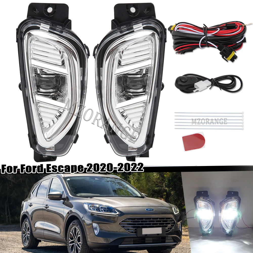 

Светодиодные противотуманные фары для Ford Escape 2020 2021, противотумансветильник фары, противотуманные фары в сборе, передсветильник фары, проти...