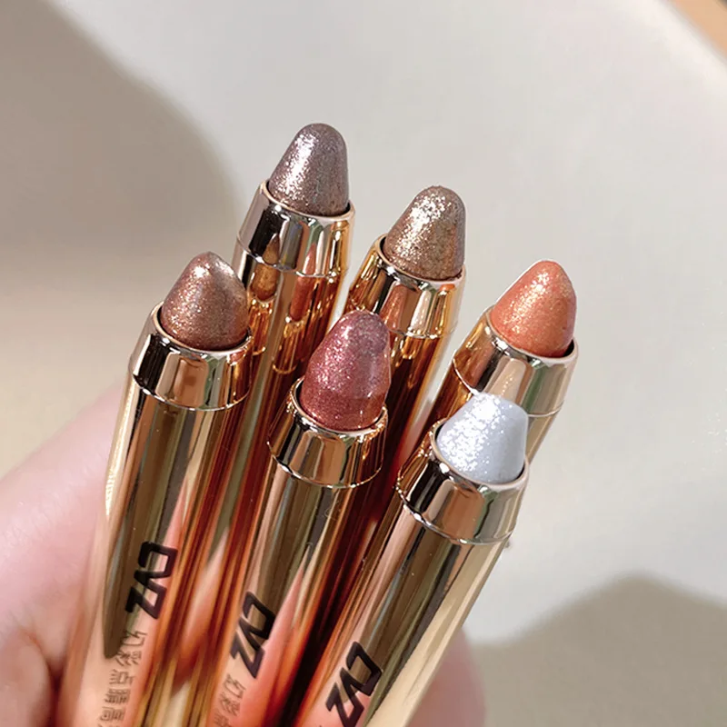 

Палитра теней для век, перламутровая ручка, стойкие водостойкие блестящие тени для век, 6 цветов