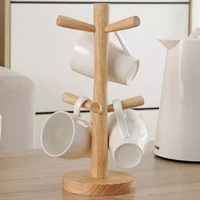 6 hooks mug holder tree wooden cup holder mug tree holder rack tabletop holder tea coffee cup mug hoooks mug cup tree kitchen