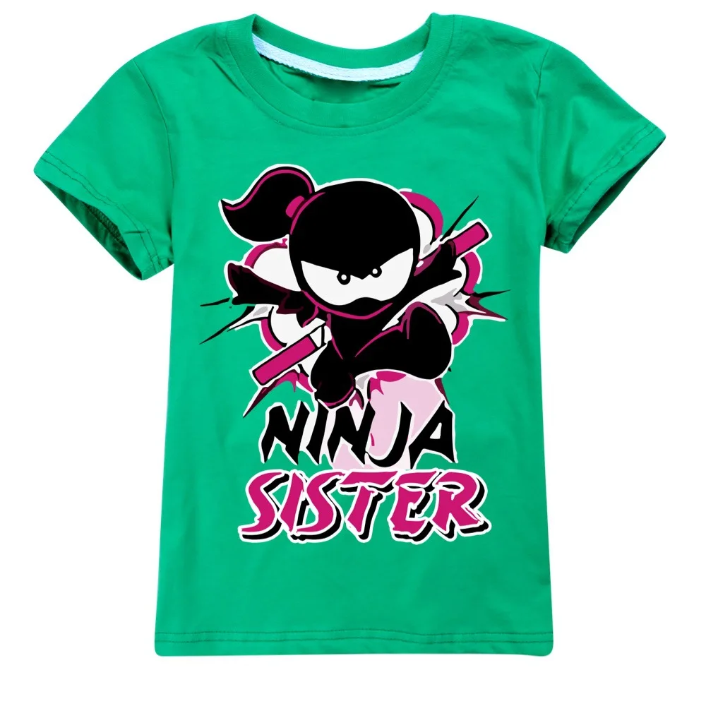 Новинка 2024 детские футболки NINJA KIDZ с коротким рукавом топы мультяшным рисунком