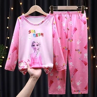 disney frozen pajamas boys and girls universal sleepwear spring and autumn long sleeve kid cotton thin baby homewear pajamas set