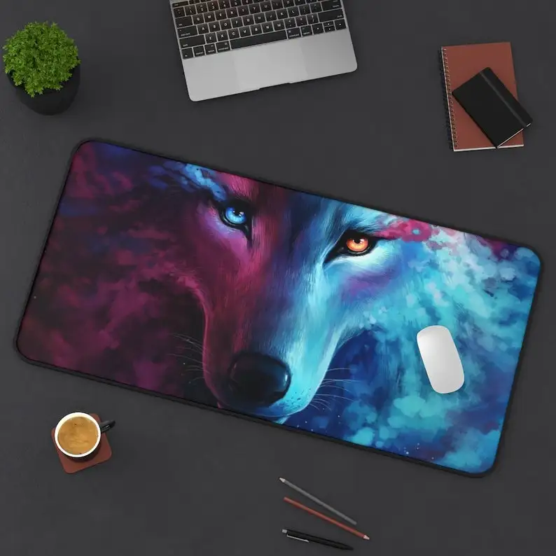 

Wolf - fantasy - Anime -Desk Mat- Mouse pad - craft mat