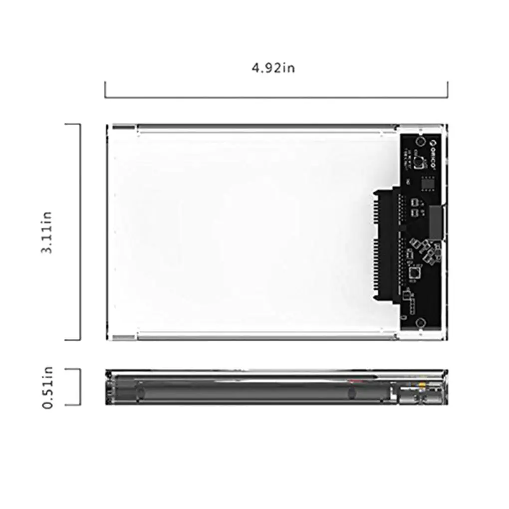 2 5 дюйма корпус для жесткого диска SATA 3 0 к USB Гбит/с 6 ТБ Поддержка Windows 7/8/10 HD внешний