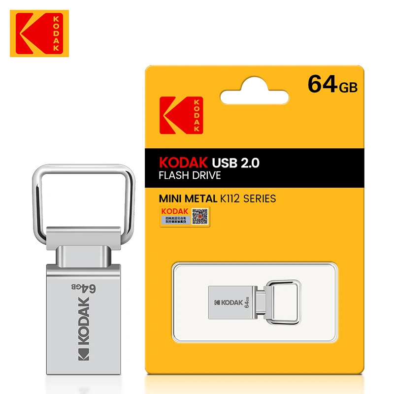 20pcs Kodak K112 USB Flash Drive Super Mini Pen Drive 64GB 32GB 16GB Pendrive Waterproof USB Memory Stick for PC MacBook Car