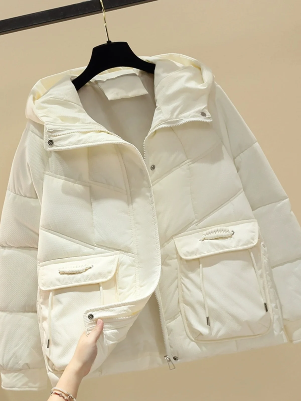 Пуховик с хлопковой подкладкой женская короткая зимняя куртка 2024 новая