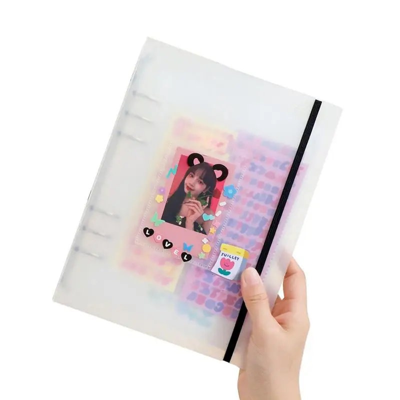 

Kpop Album Binder Refillable Loose-Leaf Photocard Holder Postcards Photocards Camera Photos Album For Teen Girls Students Kpop