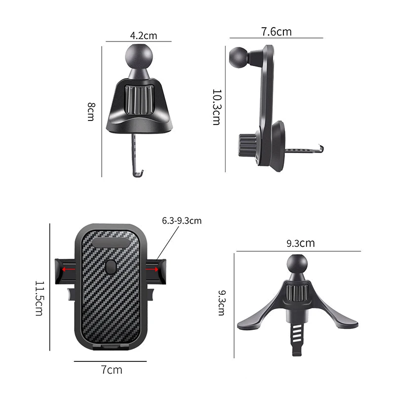 

Car Air Vent Mount 17mm Ball Head Car Air Outlet Clip Ultra Stable Phone Holder