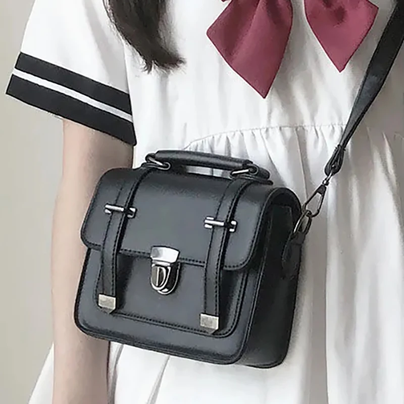 

HAEX Vintage Mini Women's Bag 2022 Trend JK Uniform Solid Crossbody Japanese Style Bolso Mujer Fashion Hasp Girls Shoulder Bag