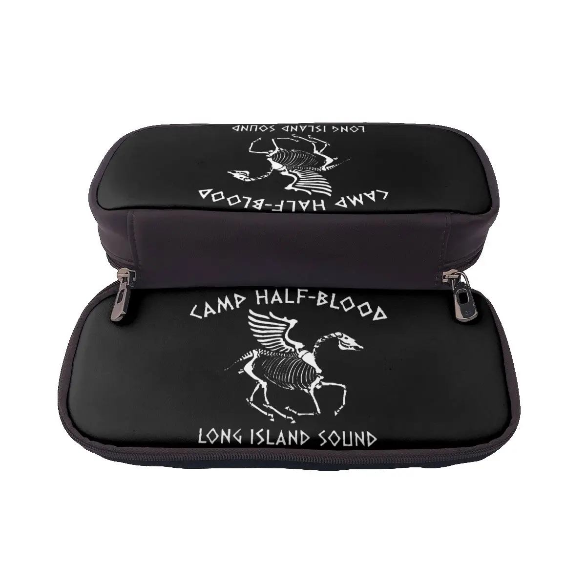 Фото Кожаный пенал Camp Half Blood Nico DiAngelo Hades Cabin для мальчиков и девочек, коробка для ручек, сумка для карандашей, канцелярские принадлежности, держатель для ручек №1