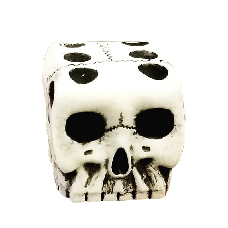 

Skeleton Dice Scary Novelty Creative Skull Bone Dice Six Sided Skeleton Club Pub Party Game Toys Resin Dice Kids Adults Toy