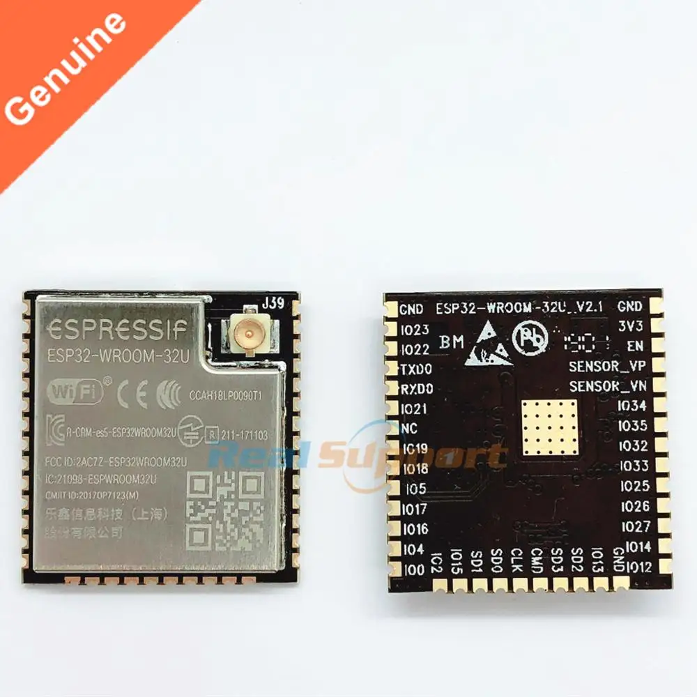 

50PCS ESP32-WROOM-32U Wi-Fi+BT+BLE ESP32 Module IPEX antenna connector 32Mbits 4MB Flash Memory Espressif Original