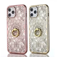 glitter diamond ring case for iphone 13 pro max 12 pro 11 xs max se 2020 xr x 7 8 plus 6 6s stand phone holder bling back cover